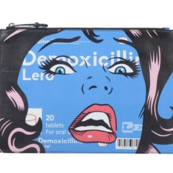 AW18 EYES LEATHER CLUTCH HANDBAG #MOSCHINOEYES - Picture 3 of 12